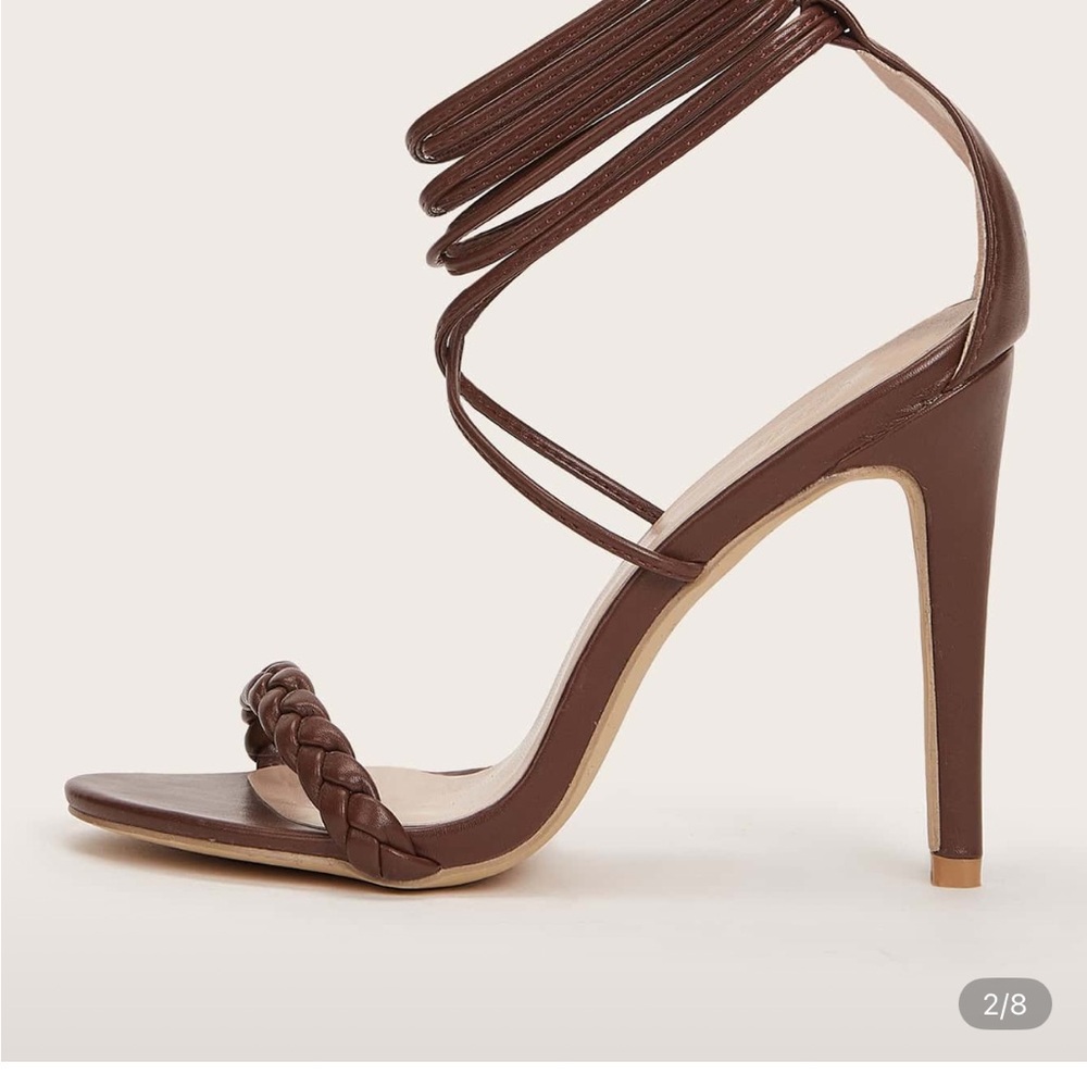 Elegant Brown Strappy Heels